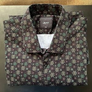Jeff mens xl short‎ sleeve shirt Christmas print